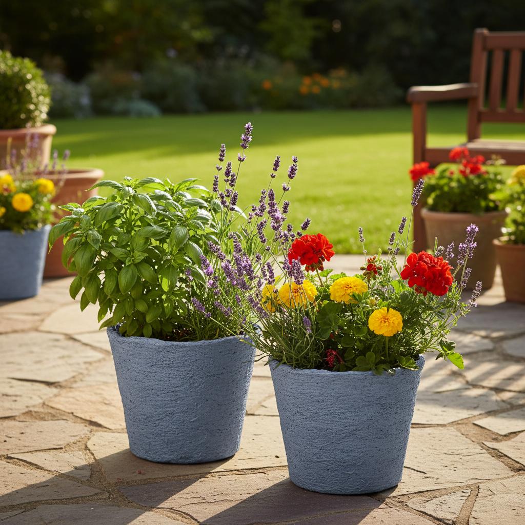 Recycled Plastic Planter Pot (10", 2-Pack)