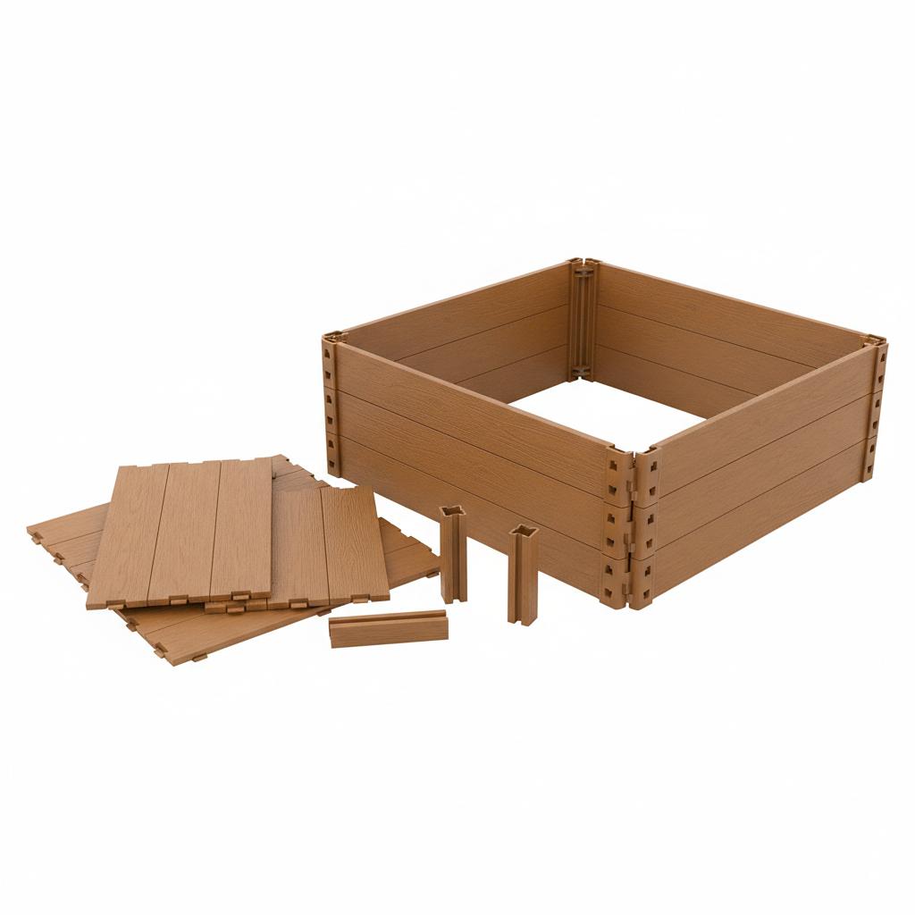 Recycled Plastic Raised Garden Bed (4x2 ft)