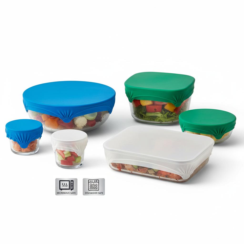 Reusable Silicone Food Covers (6-Pack)
