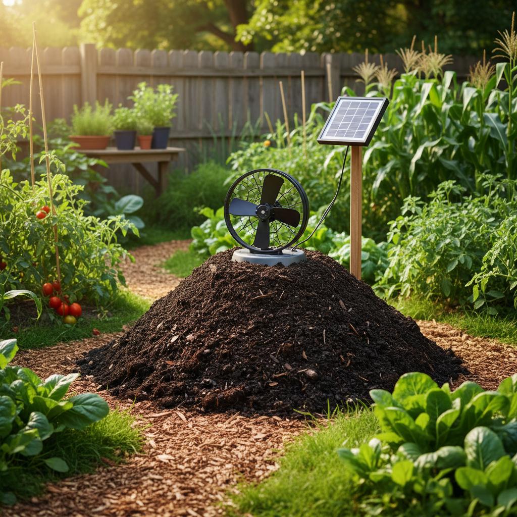 Solar Compost Aerator Fan