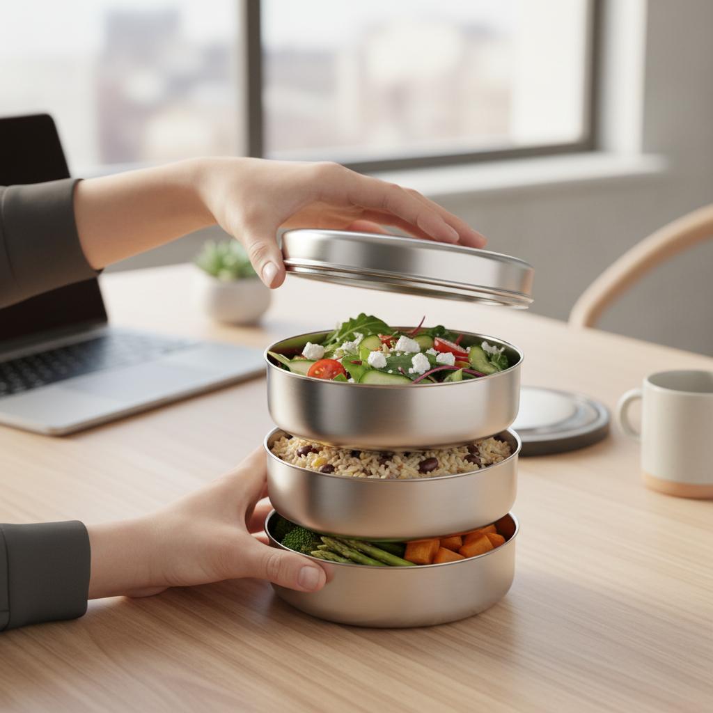 Stainless Steel Lunch Container (3-Tier)